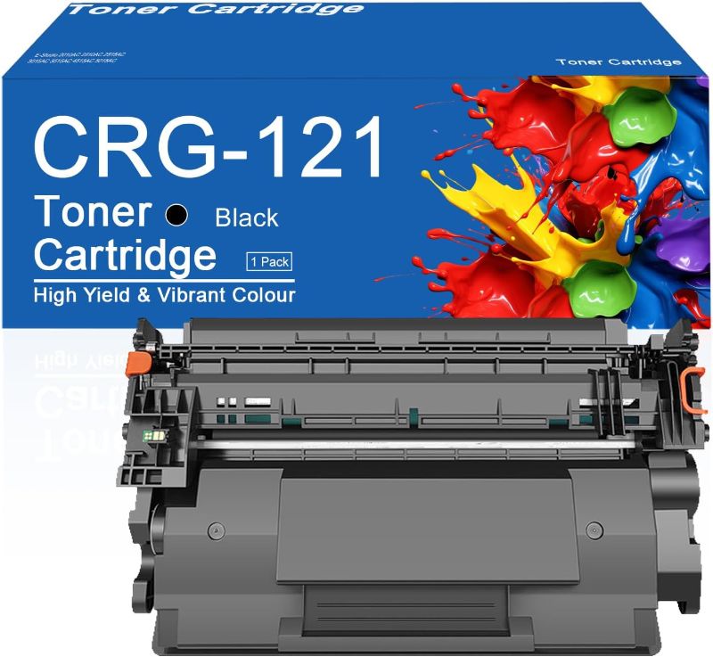 Photo 1 of CRG121 Toner Cartridge Compatible for Canon CRG121 121 CRG-121 3252C001 Black Toner Cartridges Work for Canon ImageClass D1650 D1620 Printers