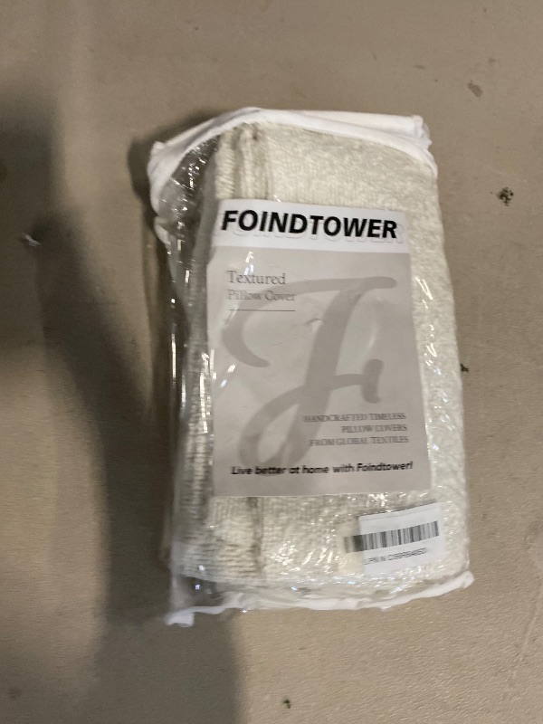 Photo 1 of Foindtower Pack of 2, 20 x 20 Inch, Decorative Textured Boucle Throw Pillow Covers Accent Solid Pillow Cases Cozy Soft Couch Cushion Case for Chair Sofa Bedroom Living Room Home Decor, Cream White