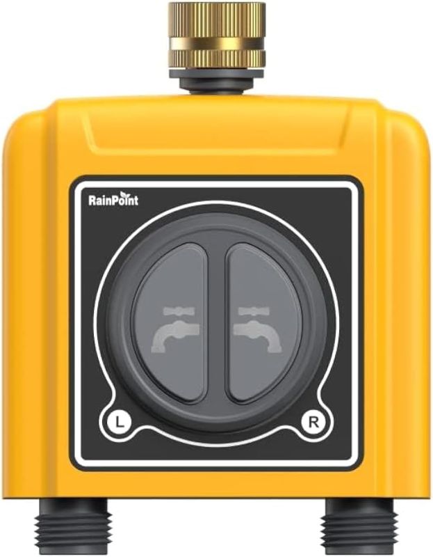 Photo 1 of RAINPOINT WiFi Sprinkler Timer 2 Zone, Smart Water Hose Timer 2 Outlet Only, Without WiFi Hub, Must Use with 2.4Ghz WiFi and TWG004WRF WiFi Hub (Lot Number After 202108)