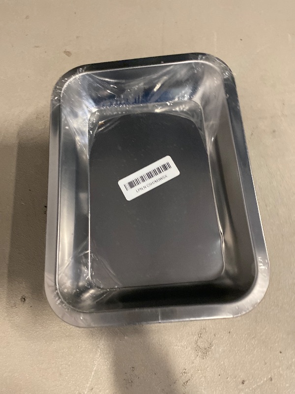 Photo 1 of 3 Pack Stainless Steel Breading Trays Set,Breading Pans for Marinating, and Prepping Meat Chicken and Fish 10.4" x 7.7" x 1.9"