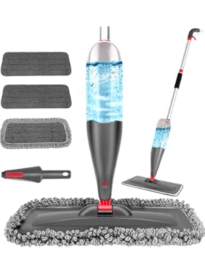 Photo 1 of Spray Mop for Floor Cleaning with 3pcs Washable Pads - Wet Dry Microfiber Mop with 800 ml Refillable Bottle for Kitchen Wood Floor Hardwood Laminate Ceramic Tiles Floors Dust Cleaning