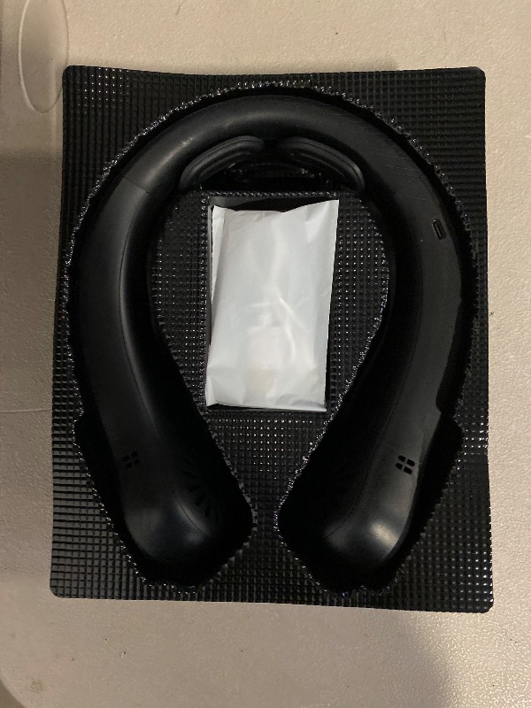Photo 1 of Portable Neck Fan, Hands Free Bladeless, 360° Cooling Personal Fan,Wearable Quiet Fan for Outdoor Indoor, Birthday Gifts for Men Women Mom Dad, 4000mAh Battery USB Rechargeable, 3-Speeds(Black)