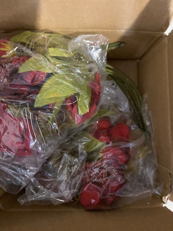 Photo 1 of MARTINE MALL 4 Packs Peonies Artificial Flowers, Burgundy Artificial Peonies, Silk Peonies Flowers Fake Peonies Artificial Flowers Peonies Bouquet for Halloween Centerpiece Table Wedding Home Decor