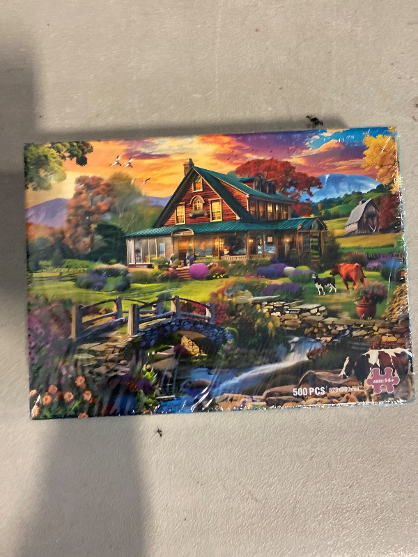 Photo 1 of Jigsaw Puzzles for Adults 500 Pieces, Country Life Puzzle Interlock Perfectly Letter on Back No Dust, Challenging Puzzle Home Decor Birthday Party Gift Toy for Men Women Olders Seniors (21 x 15 in)