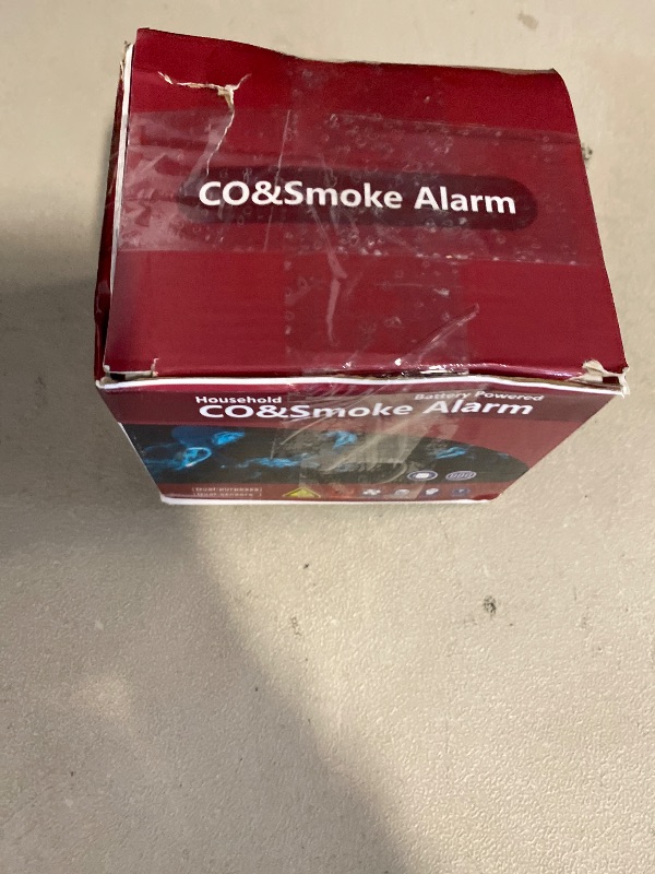 Photo 1 of 3 Pack Combination Photoelectric Smoke and Carbon Monoxide Alarm Detector with Digital Display; Battery-Operated Smoke Carbon Monoxide Alarm