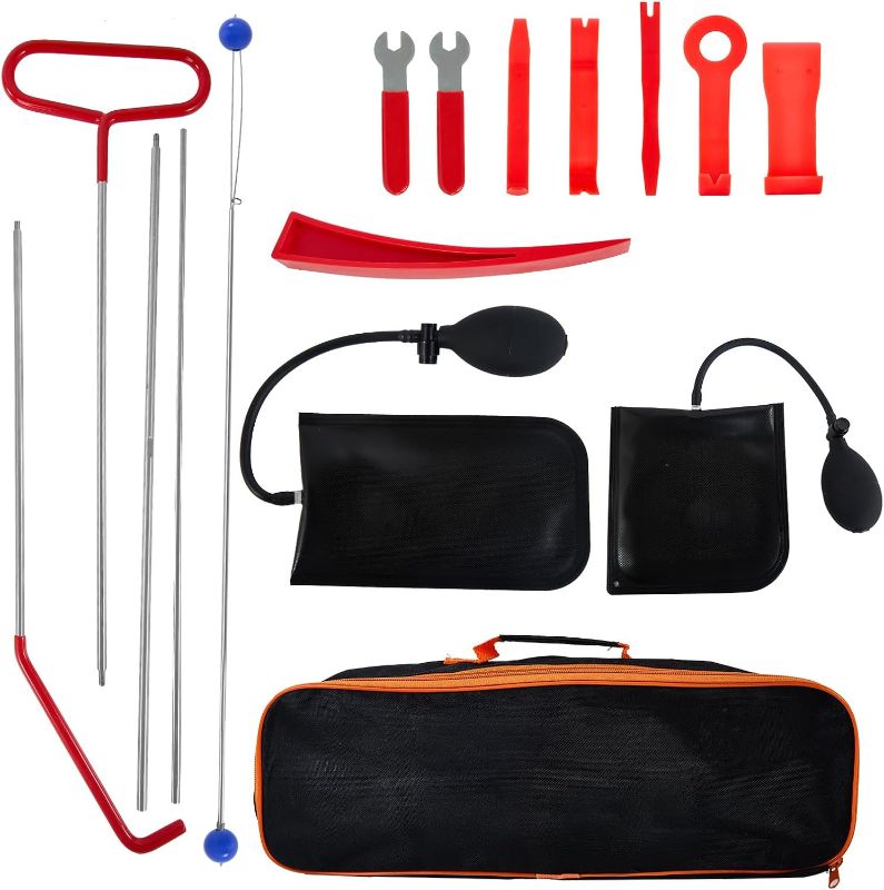Photo 1 of Car Tool Kit, 68 Inch Pull, 16 Pieces Puller, Stainless Steel (Red)