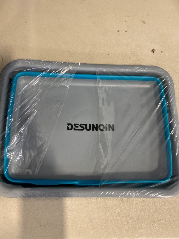Photo 1 of It's Academic Flexi Storage Box with Lid, Collapsible Pencil Case Design for Craft and School Supplies, Blue/Black