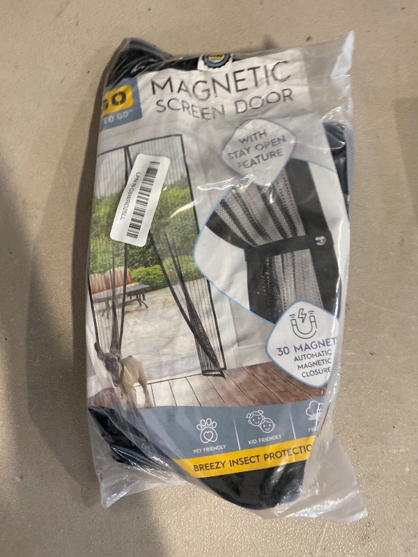 Photo 1 of AUGO Magnetic Screen Door - Self Sealing, Heavy Duty, Hands Free Mesh Partition Keeps Bugs Out - Pet and Kid Friendly - Patent Pending Keep Open Feature - 38 Inch x 83 Inch