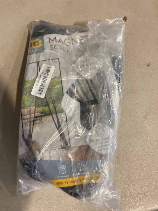 Photo 1 of AUGO Magnetic Screen Door - Self Sealing, Heavy Duty, Hands Free Mesh Partition Keeps Bugs Out - Pet and Kid Friendly - Patent Pending Keep Open Feature - 38 Inch x 83 Inch