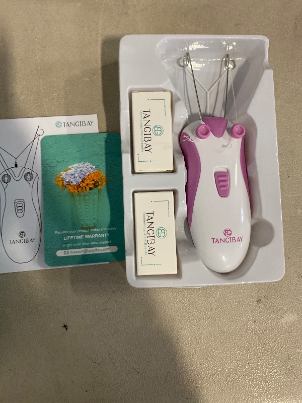 Photo 1 of Ladies Facial Hair Remover, Electric Facial Hair Remover for Women, USB Rechargeable Thread Epilator Cotton Threading Hair Removal ?with Cotton Thread & Pearl Powder for Face Arms Legs