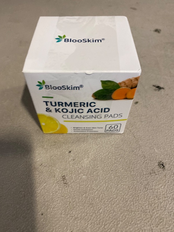 Photo 1 of Turmeric Kojic Acid Cleansing Pads: Turmeric Pads for Face Dark Spots - Exfoliating Brightening Pad – Uneven Skin Tone Treatment for Men & Women