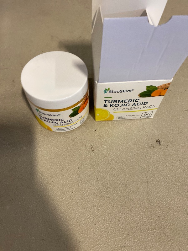Photo 1 of Turmeric Kojic Acid Cleansing Pads: Turmeric Pads for Face Dark Spots - Exfoliating Brightening Pad – Uneven Skin Tone Treatment for Men & Women
