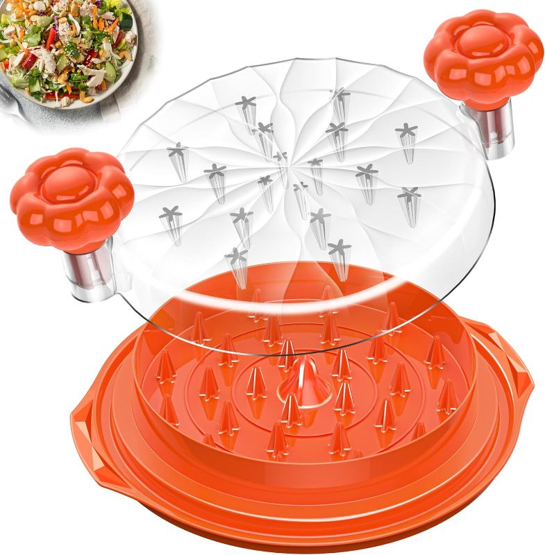 Photo 1 of Chicken Shredder Tool Twist Large - 10'' Pro Meat Shredders for Chicken Breast,Visible Kitchen Gadgets Grinder Machine with Brush,Strong Anti-Slip Strip,Ergonomic Handle,BPA Free (Orange)