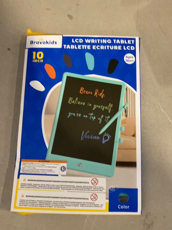 Photo 1 of Bravokids Toys for 3-6 Years Old Girls Boys, LCD Writing Tablet 10 Inch Doodle Board, Electronic Drawing Pads, Educational Birthday Gift for 3 4 5 6 7 8 Years Old Kids Toddler (Blue)