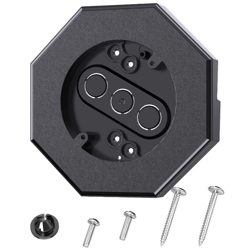 Photo 1 of Siding Mounting Block, Siding Mounting Kit with Built-in Electrical Box, Vertical Siding Lamps Mounting Plate Siding Light Blocks for 1/2 inch Lap Siding, Black