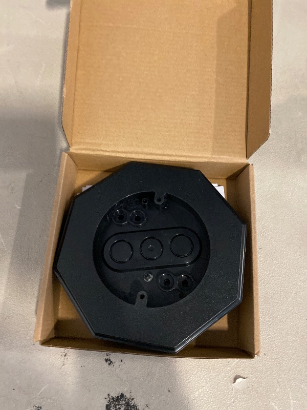 Photo 1 of Siding Mounting Block, Siding Mounting Kit with Built-in Electrical Box, Vertical Siding Lamps Mounting Plate Siding Light Blocks for 1/2 inch Lap Siding, Black