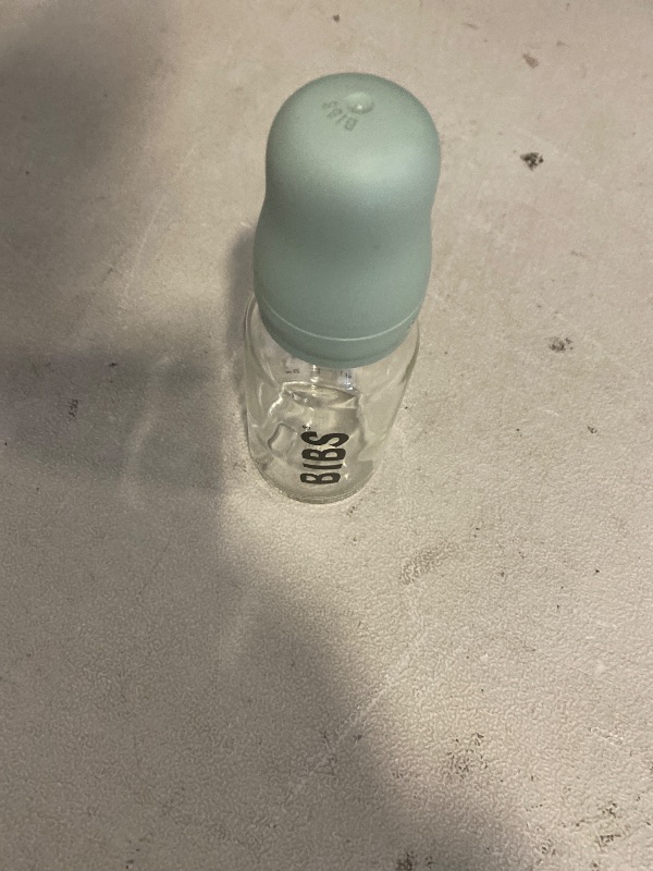 Photo 1 of BIBS Baby Glass Bottle Complete Set 110 ml | BPA Free Natural Rubber | Made in Denmark | Sage