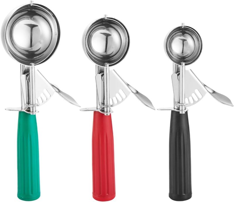 Photo 1 of Cookie Scoop Set, Ice Cream Scoop Set, Cookie Scoops for Baking, Multiple Size Large-Medium-Small Size Disher, Professional 18/8 Stainless Steel Cupcake Scoop