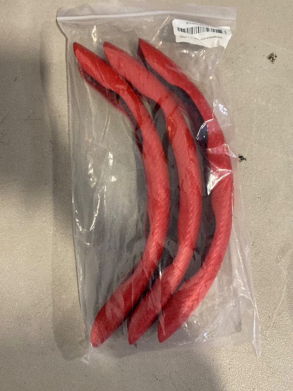 Photo 1 of 3 Classic Carbon Fiber Steering Wheel Covers Compatible with Model 3 Y Anti-Skid Warm Summer Interior Accessories Steering Wheel Covers(Red)
