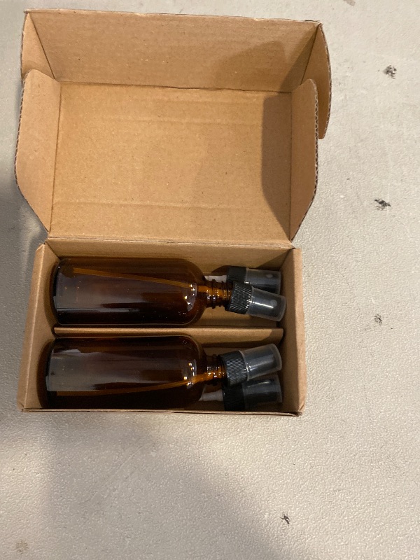 Photo 1 of Hydior Amber Glass Spray Bottles for Essential Oils, 4oz Empty Small Fine Mist Spray Bottle 2 Pack