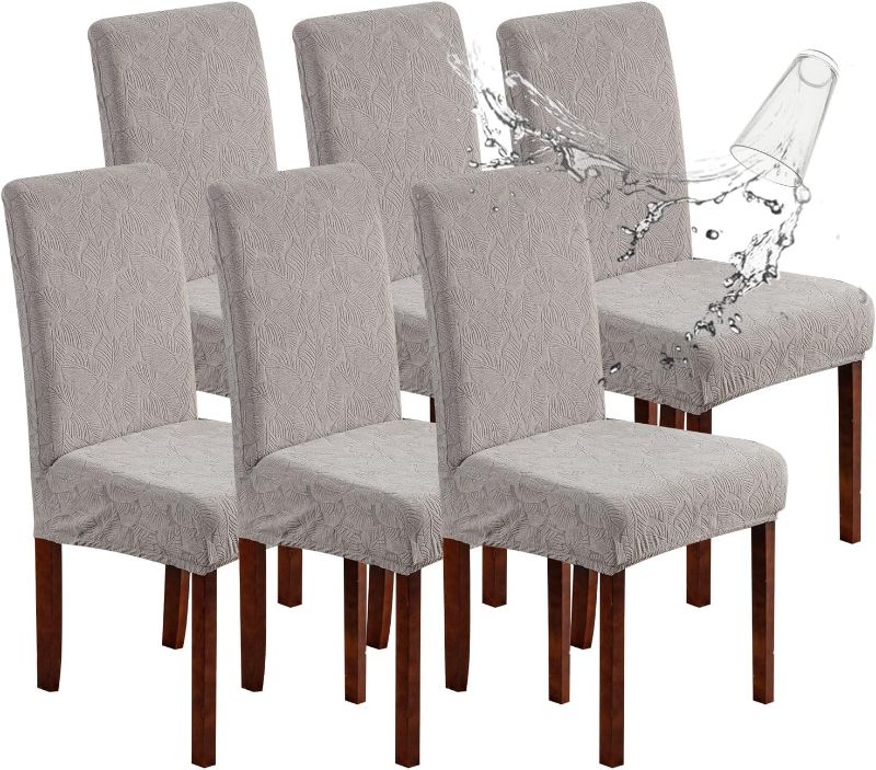 Photo 1 of Waterproof Dining Chair Covers, Chair Covers for Dining Room Stretch Parsons Chair Slipcover, for Dining Room Kitchen Chair Protector Cover, Removable, Washable