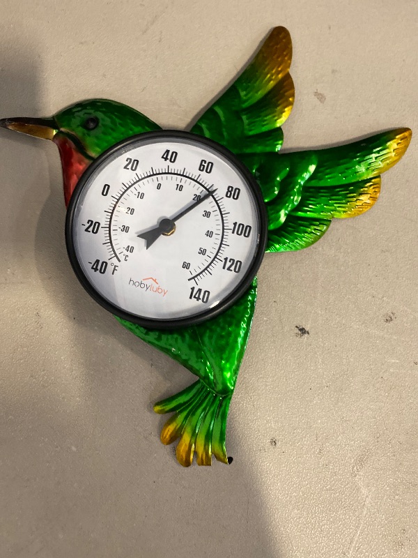 Photo 1 of Indoor Outdoor Thermometer, Hummingbird Wall-Mounted Thermometer Waterproof for Patio Garden Yard & Living Room, No Battery Needed