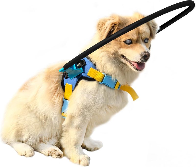 Photo 1 of Size XS Blind Dog Halo Harness, Protective Halo Dog Collar for Blind Dogs, Confidence Building Harness Guiding Device, Blind Dog Accessories, XS Black