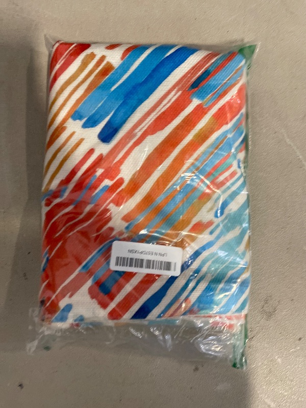 Photo 1 of Outdoor Throw Pillow Covers 18X18 Set of 4 Summer Orange Rust Colorful Multicolor Decorative Cushion Cases Abstract Mid Century Modern Decor Home Decorations for Couch Patio Furniture Bench Sofa Porch