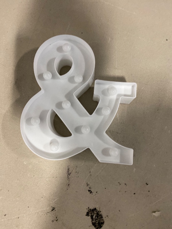 Photo 1 of Ampersand Symbol Marquee Letter Lights Alphabet Light Up Sign for Wedding Home Party Bar Decoration &