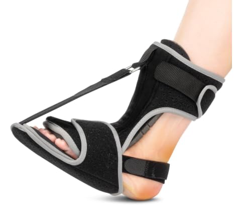 Photo 1 of Plantar Fasciitis Night Splint Foot Drop Stretching Belt Night Splint Adjustable Male Female Dual Fixed Ankle Support Full Support