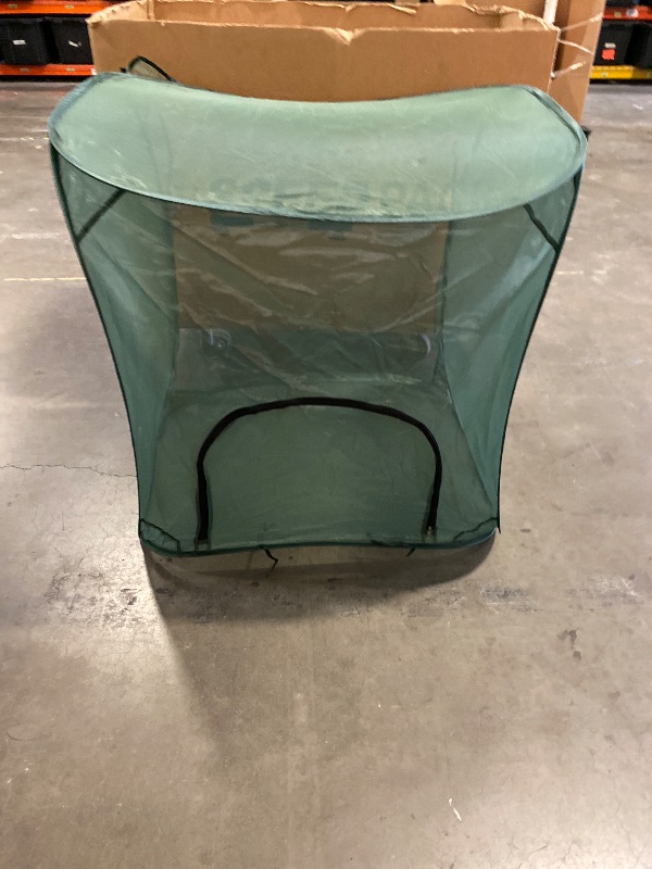 Photo 1 of Pop Up Mesh Plant Cover, Plant Protector for Raised Garden & Flower Bed, Net Cage Plant Guard for Fruits, Vegetables, Seedlings and Herbs, 8 Ground Stakes for Fixing.