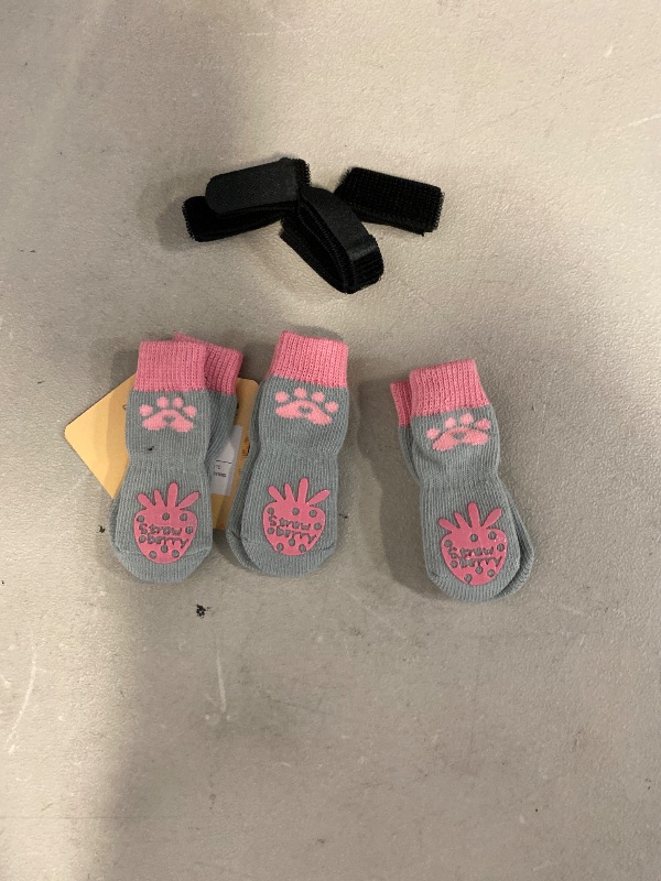 Photo 1 of BEAUTYZOO Anti-Slip Dog Socks,Dog Shoes for Hot/Cold Pavement,Paw Protectors with Grips 3 Pairs for Puppy Small Medium Large Senior Old Dogs,Dog Socks to Prevent Licking and Hardwood Floor Protection