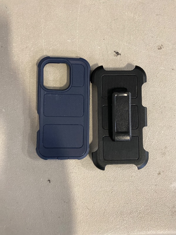 Photo 1 of Shockproof Defender Case for iPhone 16 Pro Max with Holster, Heavy Duty Rugged with Stand, for Protective Phone Case iPhone 16 Pro Max Case Blue