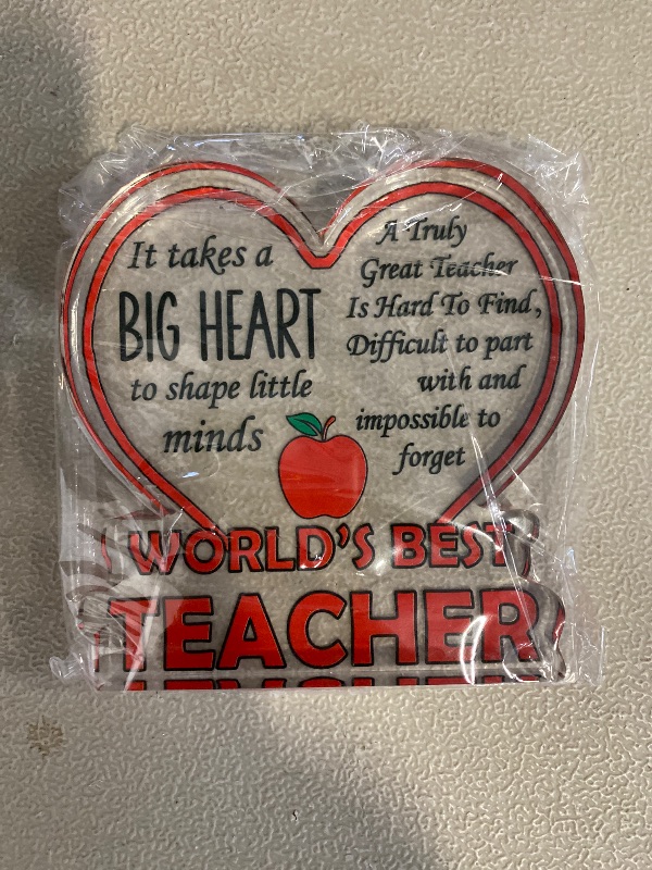 Photo 1 of Teacher Appreciation Gift, Teachers Desk Decor, Teacher's Day Thank You Gifts, A Great Teacher is Hard to Find Apple-Shaped Acrylic Keepsake Table Ornaments Sign - A04