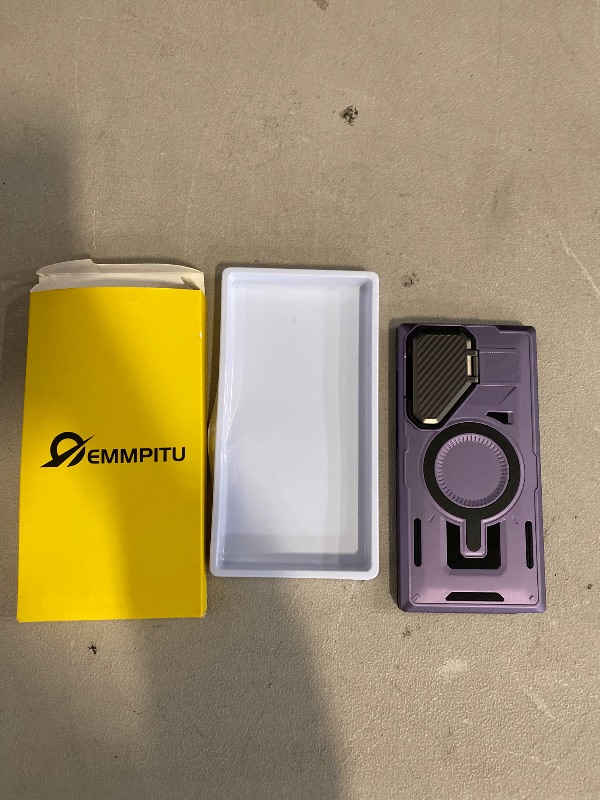 Photo 1 of for Samsung Galaxy S22 Ultra/S23 Ultra Case with MagSafe[Built-in Camera Cover Stand][Military-Grade Shockproof][Dual Layer Protection] Heavy Duty Bumper for S22 Ultra/S23 Ultra Cover,Purple