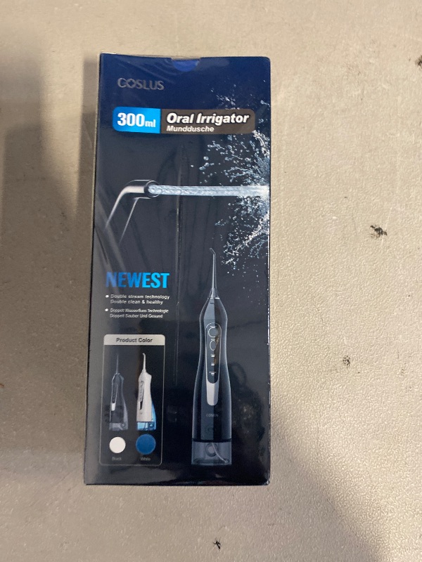 Photo 1 of COSLUS Water Dental Flosser Teeth Pick: Portable Cordless Oral Irrigator 300ML Rechargeable Travel Irrigation Cleaner IPX7 Waterproof Electric Flossing Machine for Teeth Cleaning C20(F5020E) 