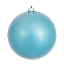 Photo 1 of 4 Pack 4.75" Vickerman Teal Ball Ornament