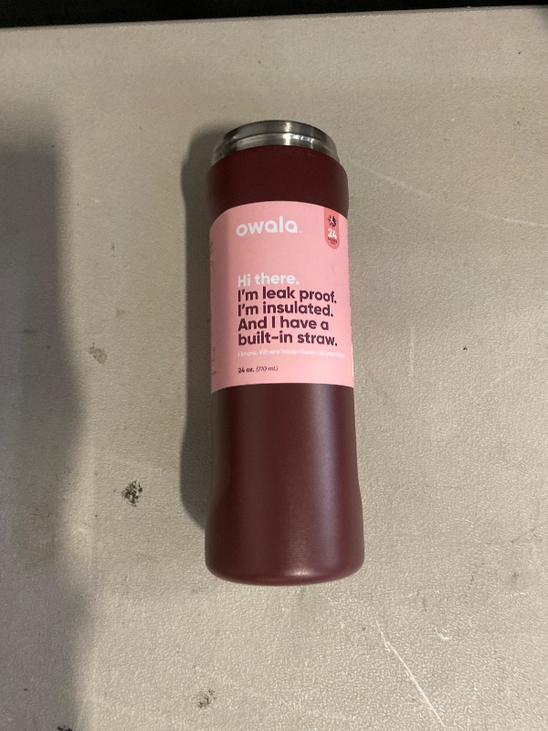 Photo 1 of Owala FreeSip SS 24-oz. - Blue/Red (Cranberry Parade)
