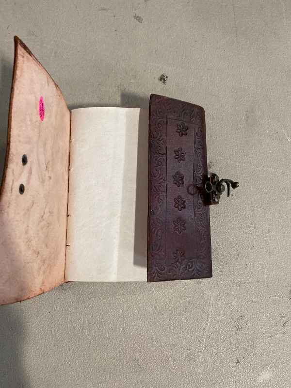 Photo 1 of AzureGreen DOUBLE DRAGON Blank Page BOOK Handcrafted Leather Writing Unlined 5 x 7 JOURNAL (MEDIUM, Brown With Claps)