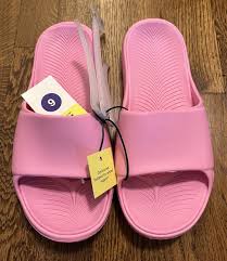 Photo 1 of Size 6 All in Motion Girl's Apollo Slip On Slide Sandals Pink