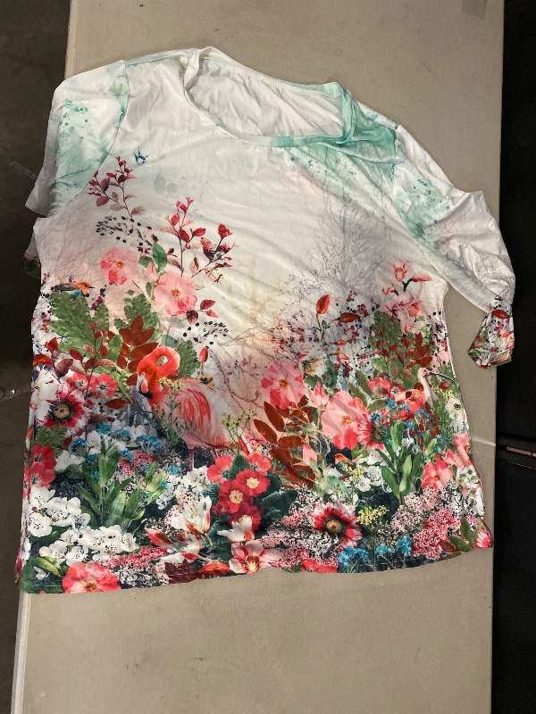 Photo 1 of Size 4XL Woman’s Plus Floral Top 