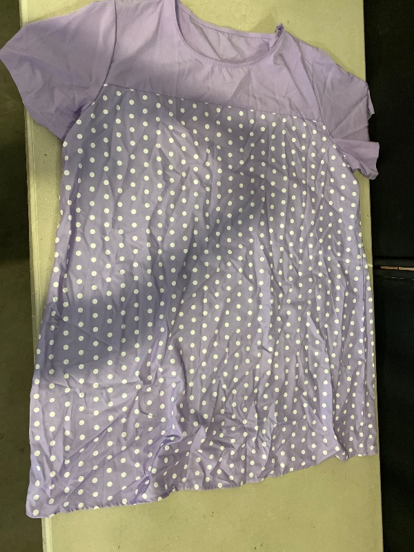 Photo 1 of Size 3XL Purple Polka Dot Short Sleeve Top