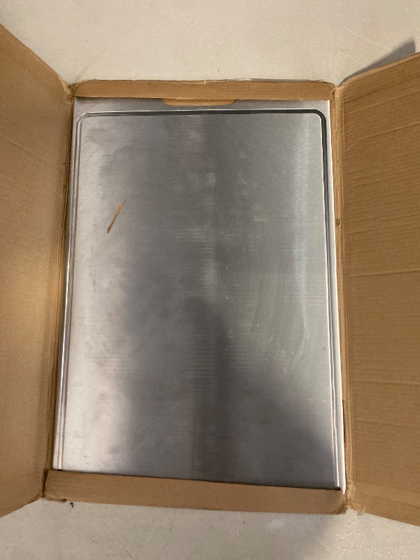 Photo 1 of Titanium Cutting Board 100% Pure Cutting Boards With Juice Groove Metal Grade Food Double Sided Chopping Board for Cutting Meats Vegetables Fruits(Titanium-X-Large)