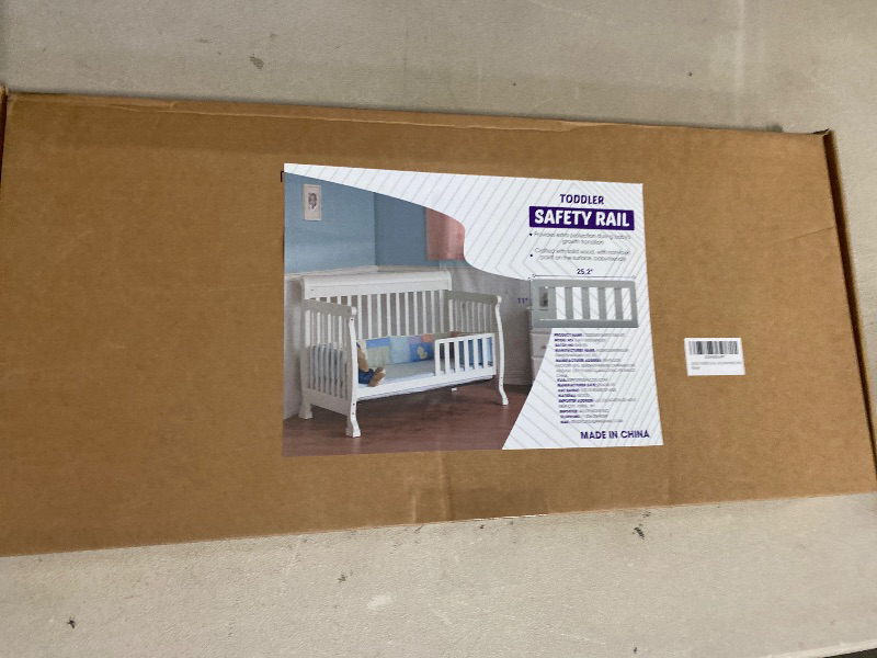 Photo 1 of Toddler Safe Guardrail Compatible with Delta Children Convertible Crib, Crib Rail for Prevent Toddler from Rolling Off The Bed, White