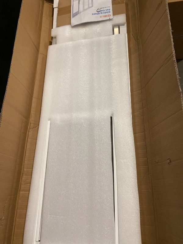 Photo 1 of Large Dog Door for Sliding Glass Door, Openable Doggy Door for Sliding Glass Doors, All-Metal Framed, Adjustable Height 91 7/16" to 96" - Large Tall
