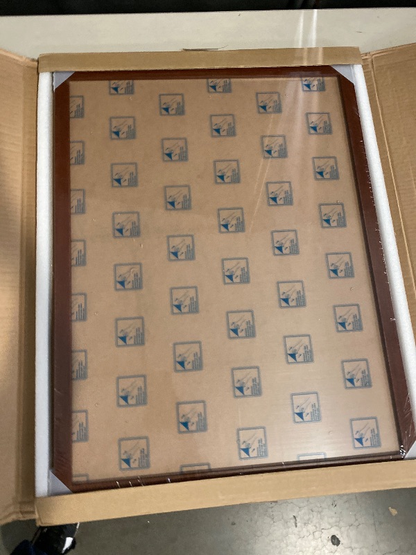 Photo 1 of Light Walnut 18x24 - Single Frame - Rustic Woodgrain 18 x 24 Poster Frame with Plexiglass for Wall Gallery Display, 18x24 Picture Frame for Puzzles, Artwork, Photos and Posters - Ideal Christmas Day