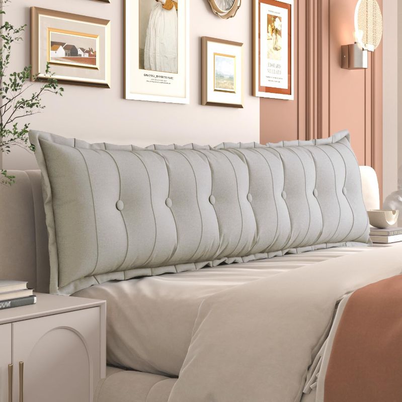 Photo 1 of Daneey Large Headboard Pillow King Soft Daybed Pillows Bolster for Bed Back Pillow for Sitting in Bed Long Pillow for Bed Reading Pillow Adult Couch Sofa Backrest, Removable Cover