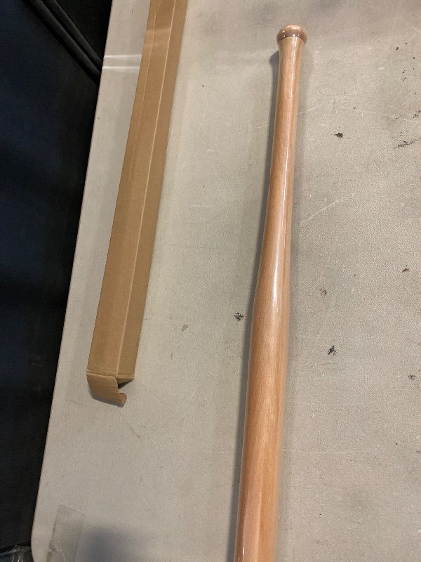 Photo 1 of Baseball Wood Bat, 25 Inch Durable and Sturdy Lightweight, Glossy Finish with Cupped for Baseball Training Games or Casual Play
