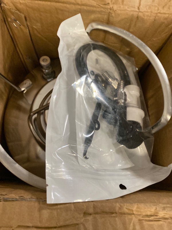 Photo 1 of MRbrew New 5 Gallon Ball Lock Keg, Stainless Steel Corny Keg with Two Ball Lock Keg Fittings & Gasket Set, Double Ball Lock Post Beer Keg For Draft, Homebrew, Craft Beer, Cold Brew Keg for Party