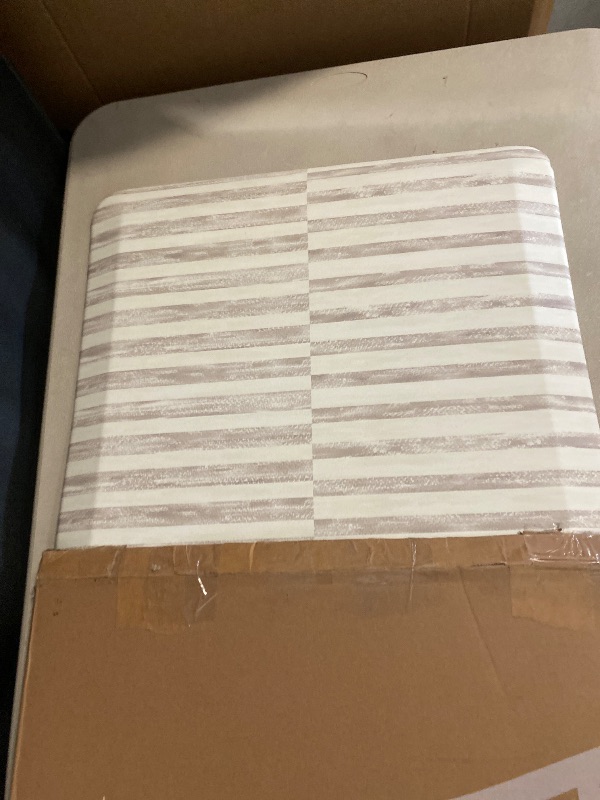 Photo 1 of House of Noa Nama Standing Mat – Anti-Fatigue Cushioned Kitchen Mats for Floor | Ergonomic Bounce-Back Foam Kitchen Mats | Anti-Fatigue Mats for Kitchen & Standing | Nara Stripe Natural | 22" x 36"